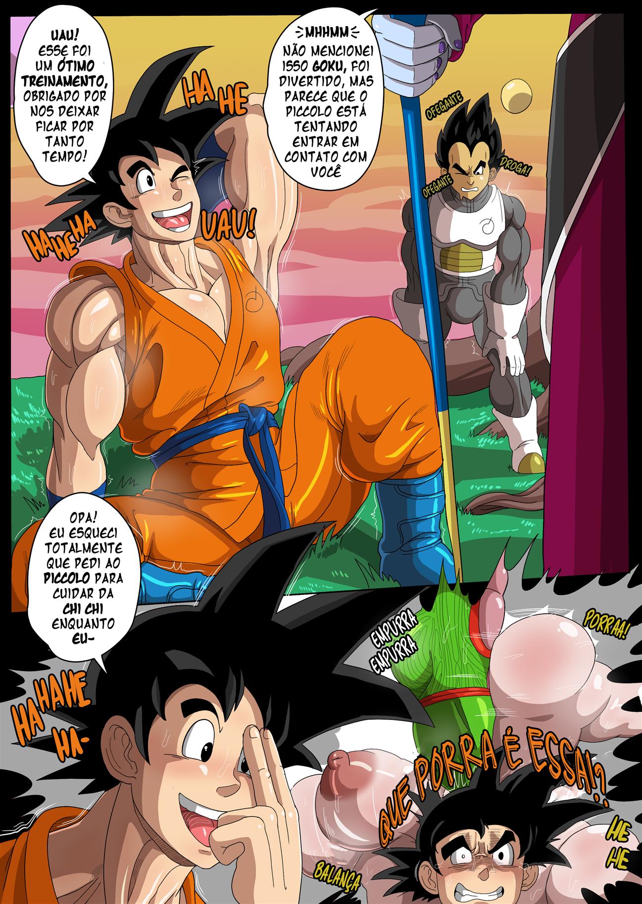 Chi Chi traindo Goku