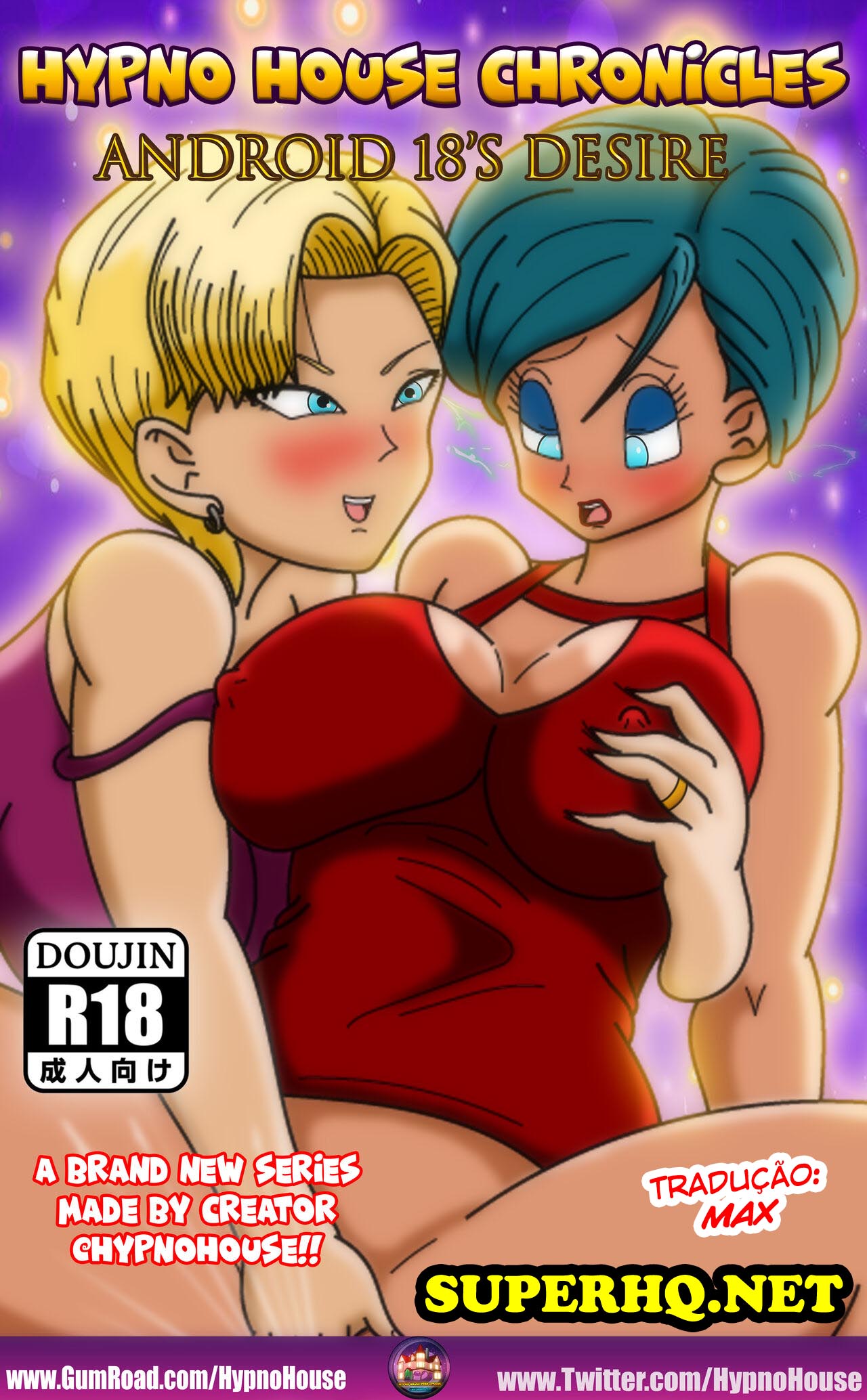Sexo lesbico Androide 18 e Bulma